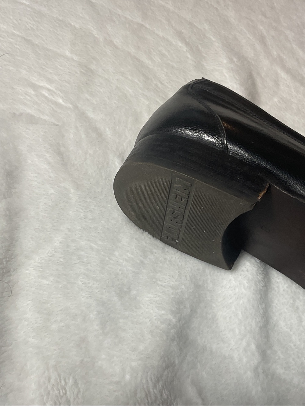Florsheim Black Leather Textured Slip-On Loafers - Picture 4 of 10